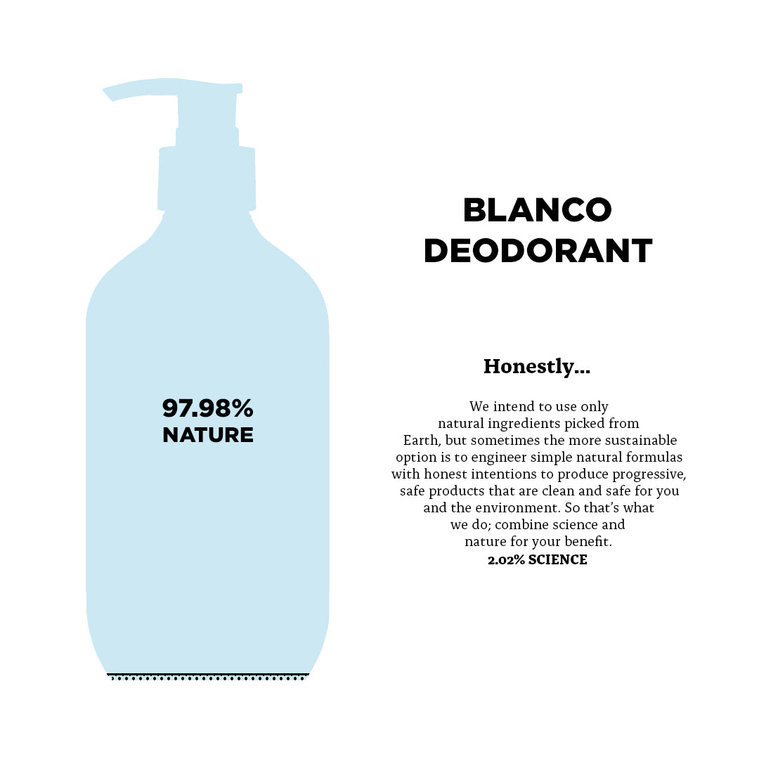 Blanco Deodorant — 97.98% Nature, 2.02% Science