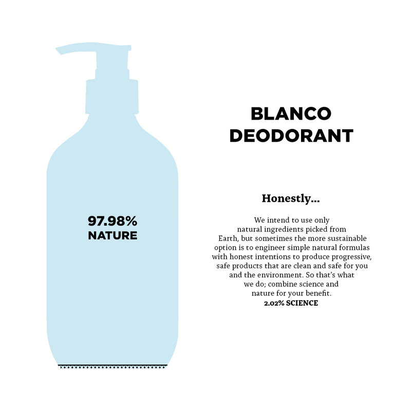 Blanco Deodorant — 97.98% Nature, 2.02% Science