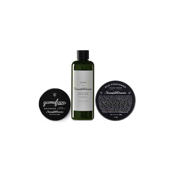 Shave Set 1.0 - Gameface Moisturiser + Logic Toner + Shave Cream